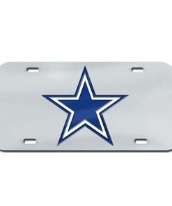 Dallas Cowboys Laser Engraved License Plate - Mirror Silver