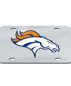 Denver Broncos Laser Engraved License Plate - Mirror Silver