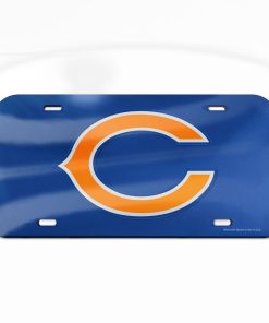 Chicago Bears Laser Engraved License Plate - Navy