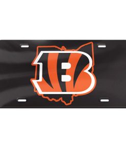 Cincinnati Bengals Laser Engraved License Plate - Black