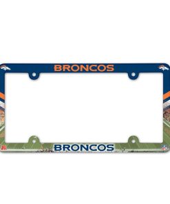 Denver Broncos Color Plastic License Plate Frame