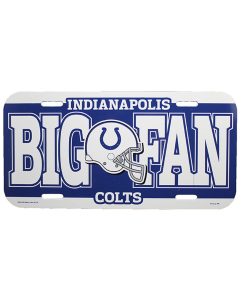 Indianapolis Colts Plastic License Plate