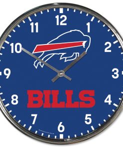 Buffalo Bills Round Chrome Clock