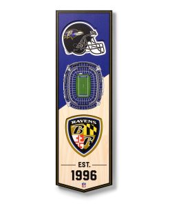 Baltimore Ravens 6 x 19 3D Stadium Banner
