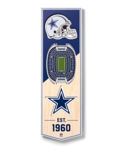 Dallas Cowboys 6 x 19 3D Stadium Banner