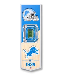 Detroit Lions 6 x 19 3D Stadium Banner