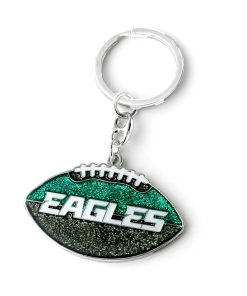 Philadelphia Eagles Glitter Football Keychain