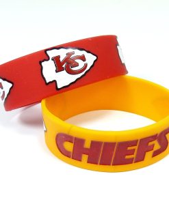 Kansas City Chiefs Two Pack Wide Bracelets