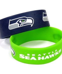 Seattle Seahawks Two Pack Wide Bracelets