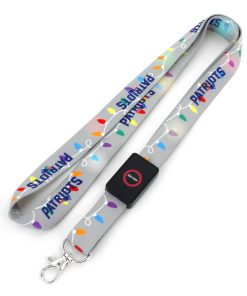 New England Patriots Holiday Light Up Lanyard