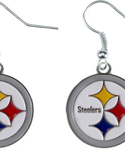Pittsburgh Steelers Logo Dangler Earrings