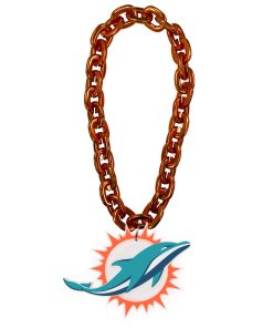 Miami Dolphins Logo FanFave Fan Chain - Orange