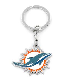 Miami Dolphins Team Logo Keychain