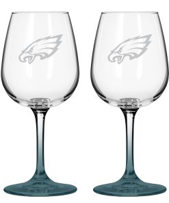 Philadelphia Eagles 12oz. Color Stem Wine Glass