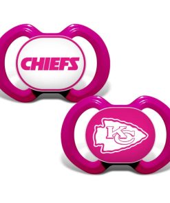 Kansas City Chiefs 2 Pack Baby Pacifiers - Pink