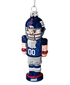 New York Giants Glass Nutcracker Ornament