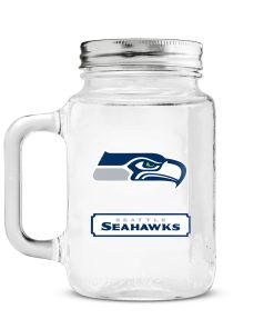 Seattle Seahawks 20oz. Glass Mason Jar