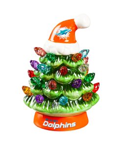 Miami Dolphins 4 Mini LED Christmas Tree Ornament