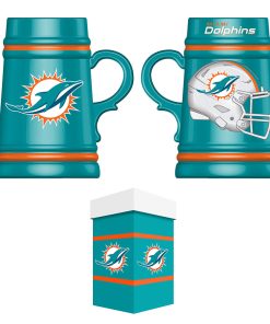 Miami Dolphins Ceramic Stein with Gift Box