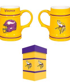 Minnesota Vikings Ceramic Stein with Gift Box