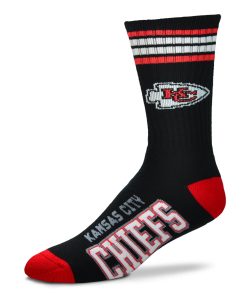Kansas City Chiefs 4 Stripe Deuce Sock Alternate - Large