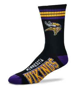 Minnesota Vikings 4 Stripe Deuce Sock Alternate - Large