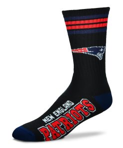 New England Patriots 4 Stripe Deuce Sock Alternate - Large