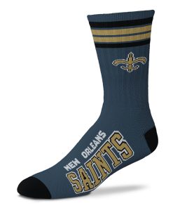 New Orleans Saints 4 Stripe Deuce Sock Alternate - Large