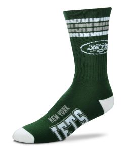 New York Jets 4 Stripe Deuce Socks - Large