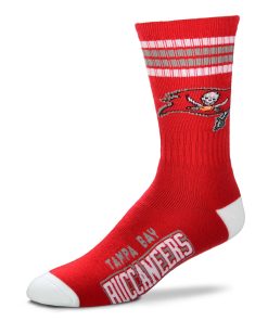 Tampa Bay Buccaneers 4 Stripe Deuce Socks - Large
