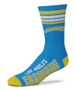 Los Angeles Chargers 4 Stripe Deuce Socks - Medium