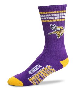 Minnesota Vikings 4 Stripe Deuce Socks - Medium