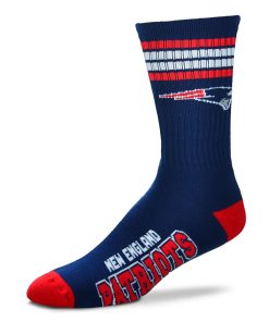 New England Patriots 4 Stripe Deuce Socks - Medium