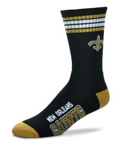 New Orleans Saints 4 Stripe Deuce Socks - Medium