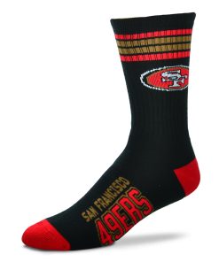 San Francisco 49ers 4 Stripe Deuce Socks - Youth