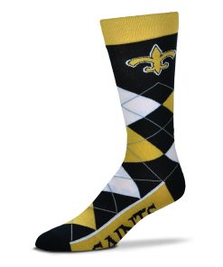 New Orleans Saints Argyle Lineup Socks