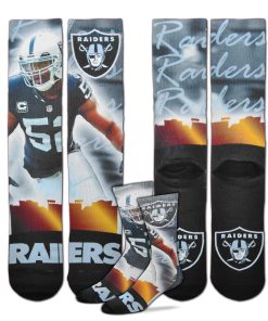 Las Vegas Raiders Khalil Mack City Star Player Socks - Medium