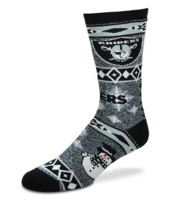 Las Vegas Raiders Holiday Blanket Motif Socks