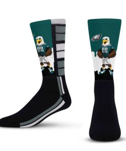 Philadelphia Eagles SWOOP Mascot Drip Socks - Large