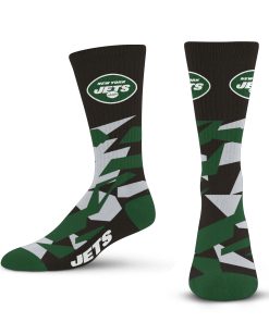 New York Jets Shattered Camo Socks - Large