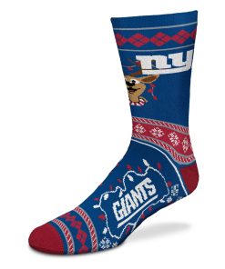 New York Giants Sweater Stripe Holiday Socks