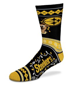 Pittsburgh Steelers Sweater Stripe Holiday Socks