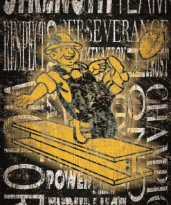 Pittsburgh Steelers 11 x 19 Heritage Word Collage Wooden Sign