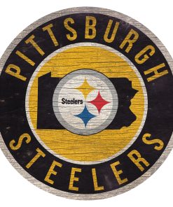 Pittsburgh Steelers 12 Circle with State Sign