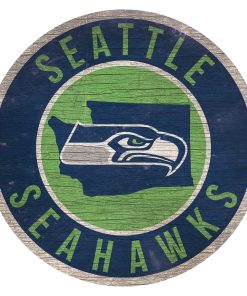 Seattle Seahawks 12 Circle with State Sign