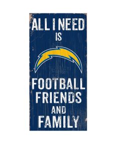 Los Angeles Chargers Football. Friends & Family Wooden Sign