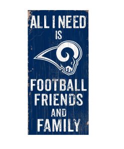 Los Angeles Rams Football. Friends & Family Wooden Sign