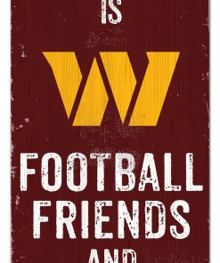 Washington Commanders Football. Friends & Family Wooden Sign