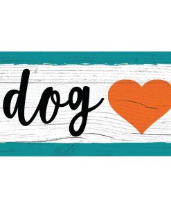 Miami Dolphins Dog Bone Wooden Sign