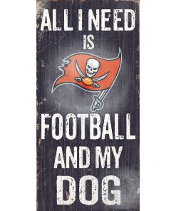 Tampa Bay Buccaneers Sports and My Dog Wooden Sign
